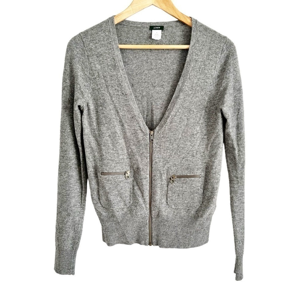J.Crew Wool and Cashmere Blend Size S Grey with Gold Color Details - Picture 2 of 8